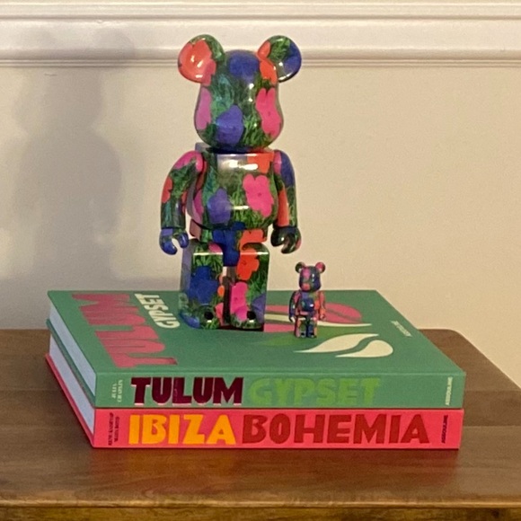 Bearbrick ANDY WARHOL “Flowers” 100% & 400% Set - Picture 4 of 6